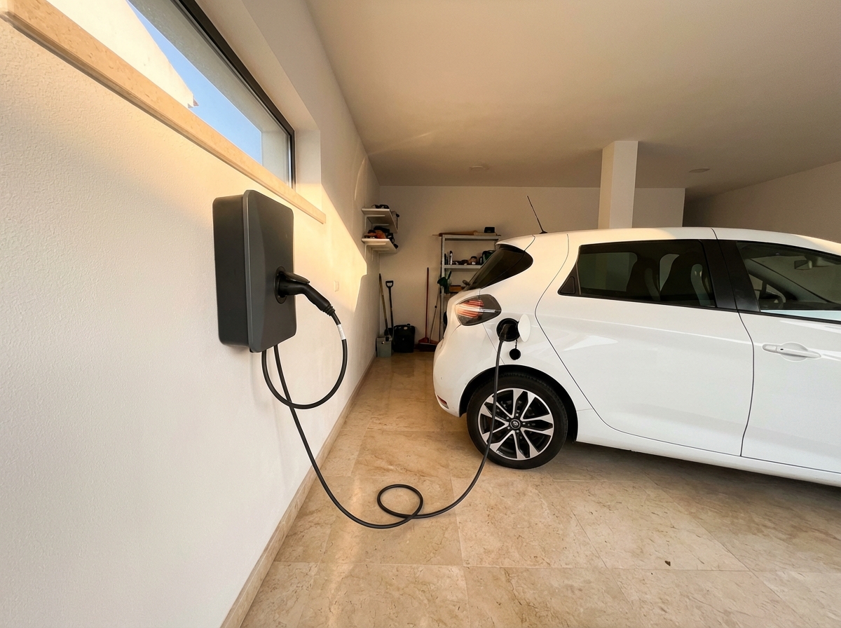 Wallbox ABB instalada em garagem